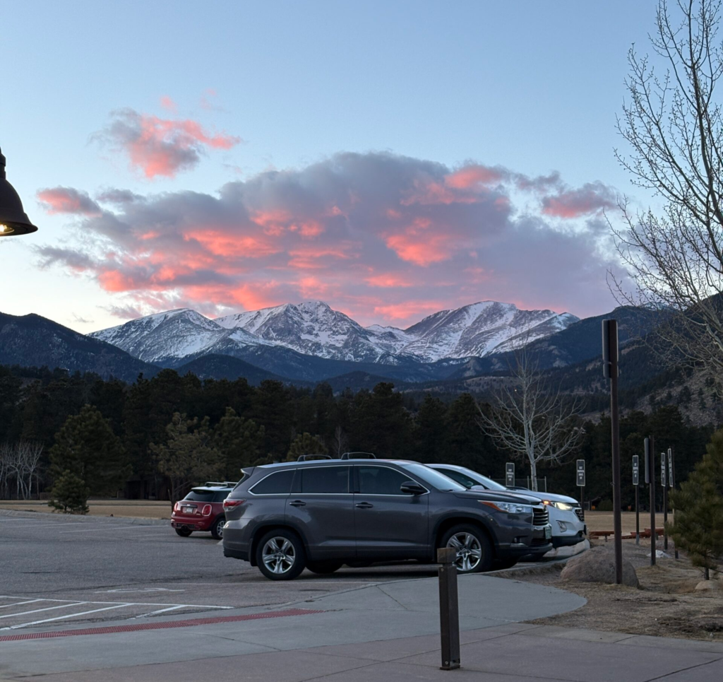 sunset over mount Y at the YMCA of the Rockies