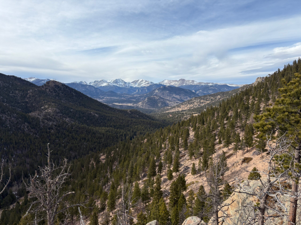 View of the mountains from Lilly Lake in Estes Park